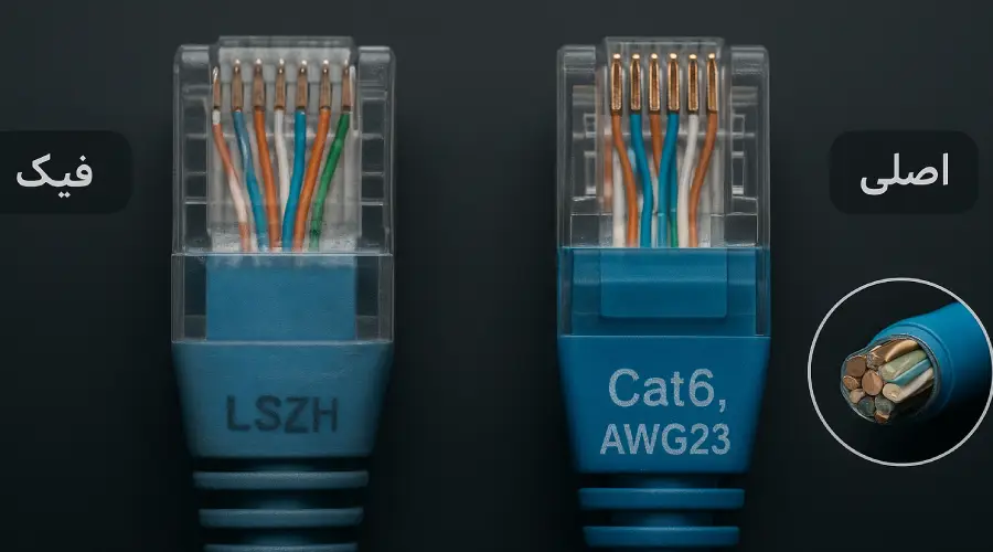 چگونه کابل شبکه تقلبی را از اورجینال تشخیص دهیم؟